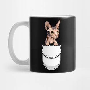 Funny Sphynx Pocket Cat Mug